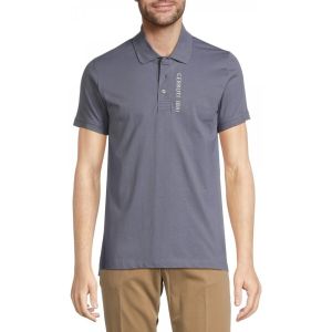 Cerruti Polo En Coton Velino Logo Brod&eacute; Vertical Homme
