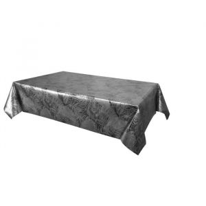 Nappe en toile cirée rectangulaire Vitali - Dimensions : Longueur 200 cm x Largeur 140 cm x Epaisseur 0,1 cm. - Noir