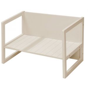 Roba Banc pour enfants au style maison de campagne – Banc réversible avec 2 hauteurs d’assise – Utilisable comme table – Bois beige/cachemire