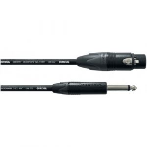 Cordial C&acirc;ble CMK 222, 2x0,22 mm&sup2; noir Jack/XLR-F 6,3 mm mono, CPM 5 FP