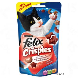 Image de Felix 45g Crispies bœuf poulet pour chat - Friandises pour chat