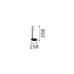 Ideal Lux - ping pong Lampe de table globe à 2 lumières, blanche, 500 lm, 3 000 k