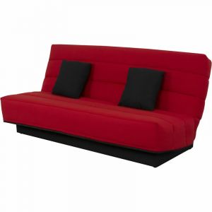 Image de Banquette Clic clac 120x190 Tissu rouge MELISSA