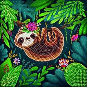 Kit carte broderie diamant Paresseux