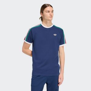 Adidas Originals T-Shirt California &agrave; 3 Bandes, bleu - Taille XL