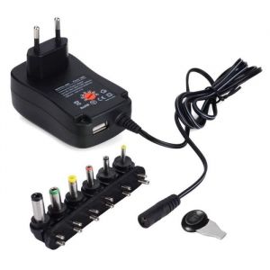 MXQ Adaptateur secteur universel, 3-12V AC / DC 30W Adapter Switching Power Supply avec Six Adaptateur Plugs
