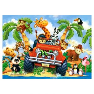 Image de Castorland Peluches en Safari - Puzzle 40 pièces XXL