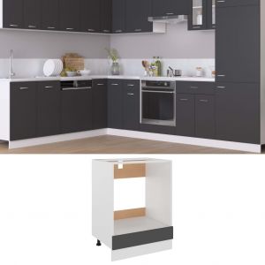Image de VidaXL Armoire à four Gris 60x46x81,5 cm Aggloméré