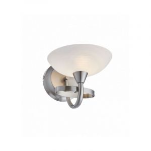 Endon Applique Cagney, chrome satiné et verre, 1 ampoule