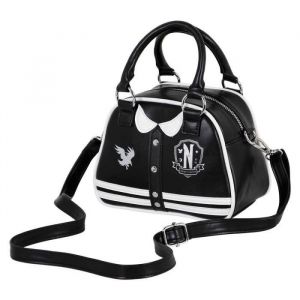 Karactermania Sac à Main Bowling Fashion - Mercredi Varsity Casual - Noir