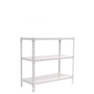 Simon Rack &Eacute;tag&egrave;re Rangement et 3 Niveaux, 180 kg Capacit&eacute; de Charge et Point de Flexion, 1000x1000x300 mm, &Eacute;tag&egrave;re Charge Lourde, &Eacute;tag&egrave;re Garage, Blanc - Simonclick