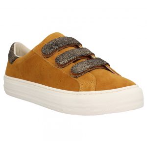 No Name Arcade Straps Goat Suede/Hit - Baskets Femme, Jaune