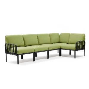 Image de Nardi Canap&eacute; pour ext&eacute;rieur KOMODO 5 (Anthracite / Avocat - Polypropyl&egrave;ne fibre de verre et tissu Sunbrella)