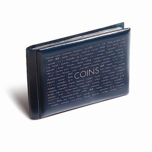 Lighthouse Leuchtturm 314775 Album de Poche Route pour 48 pièces de Monnaie jusqu'à 33 cm de diamètre - Format Horizontal 150 x 105 mm, Couverture Bleue