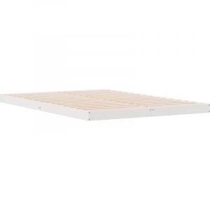 VidaXL Cadre de lit surélevé Blanc 160 x 220 cm Bois de pin massif