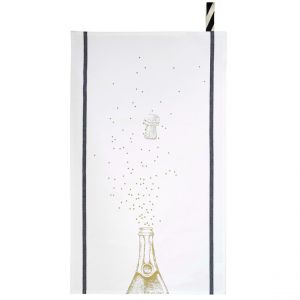 Declikdeco Torchon Party Or Blanc 50 x 70