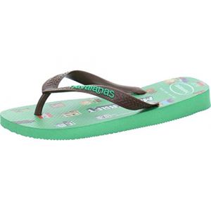 Havaianas Minecraft, Tongues Mixte Enfant, Multicolore (Vert Feuille), 25/26