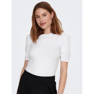 Only Onllive Love 2/4 PUFFTOP JRS Noos Top, Blanc, L Femme