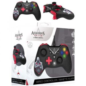 Ubisoft Manette Xbox One-S-X-Pc Assassin's Creed Noire Et Rouge Original