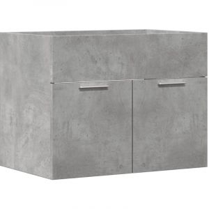 VidaXL Armoire D'évier Gris Béton 60x38,5x46 Cm Aggloméré