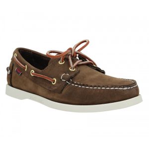 Image de Sebago Docksides Portland Nubuck, Chaussures bateau Homme, Marron