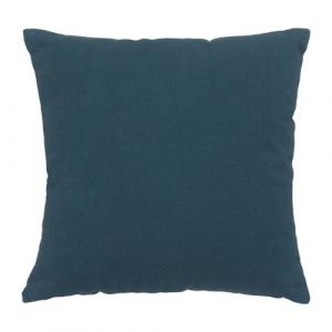 Atmosphera Coussin d&eacute;houssable en Coton Bleu Eg&eacute;en 38 x 38 cm