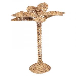Statuette D&eacute;co en Jacint "Palm" 42cm Beige Prix