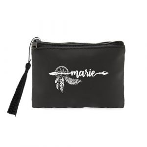 Porte monnaie et cles noir prenom 6 dreamcatc r Neuf