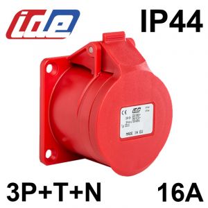 Ide Embase femelle &agrave; encastrer 16A 3P+T+N 380V - IP44