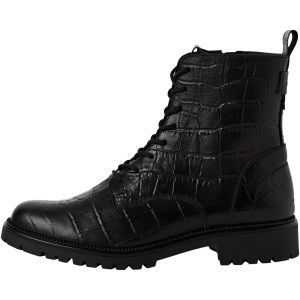 Tamaris Femme Damen Lace Boot Flat 1-25402-43 Bottine, Black Croco, 39 EU