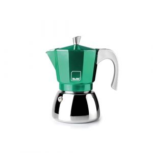 Ibili Elba Green Cafetière express, 12 tasses, 600 ml, fonte d'aluminium, base en acier inoxydable, convient pour induction