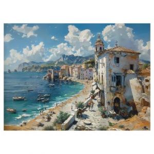 Anatolian Puzzle 1000 pièces : Village en bord de mer