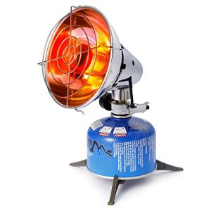 Bilbear Chauffage de gaz portable Mini Chauffeur De Camping Tente Réchauffeur extérieur Convection pour la pêche à la randonnée h