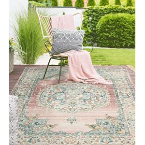 Image de Tapis Moderne Extra Doux - Salsa Outdoor - Rose - 80x150 cm - Rectangle - Extérieur- THE CARPET