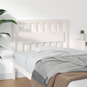 VidaXL Tête de Lit Accessoire de Lit Meuble de Chambre à Coucher Tête de Cadre de Lit Simple Intérieur Blanc 105,5x4x100 cm Bois Massif de Pin 818556