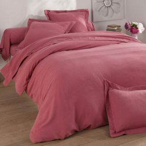 Housse de couette en flanelle LAUREAT framboise