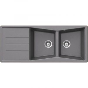 Schock Vier granit gris opus 2 bacs 1 égouttoir