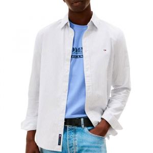 Tommy Jeans TJM Slim Oxford Shirt Ext Dm0Dm20668 Chemise L/S, Blue (Nordic Iris/Stripes), M Homme