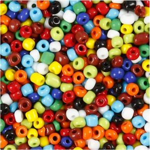 Creotime Assortiment de perles de rocaille - Couleurs vives - 4 mm - 1 kg