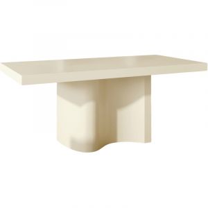 Table &agrave; manger en ecc beige 6 personnes