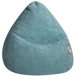 home24 Pouf Alfa XXL bleu pétrole - Bleu pétrole