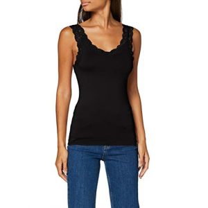 Pieces T-shirt Sans Manches Barbera Lace S Black