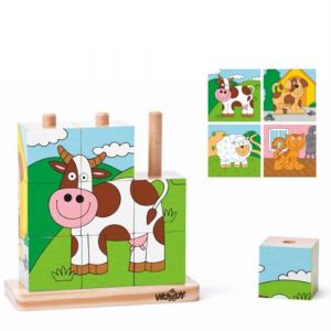Woody Holz Tiere Puzzle 9 teilig