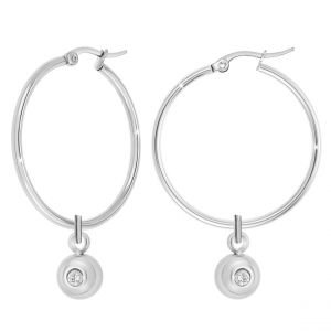 Créoles So Charm - BD2261-ARGENT-DIAMANT - Boucles D'Oreilles Argentées