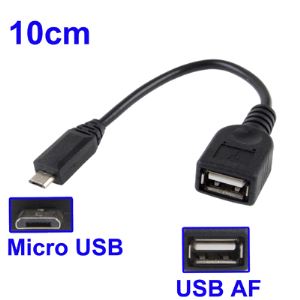High-Tech Place AUSBA01 - Adaptateur USB A Femelle vers Micro USB 5 Pin Male 10cm