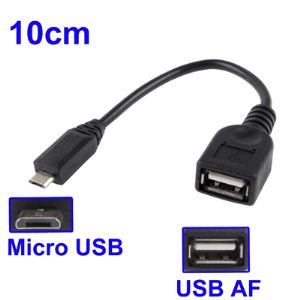 Image de High-Tech Place AUSBA01 - Adaptateur USB A Femelle vers Micro USB 5 Pin Male 10cm