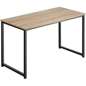 TecTake Table de bureau Flint - Bois clair industriel, Chêne Sonoma - 120 cm