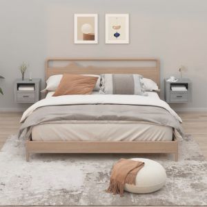 VidaXL Tables de chevet murales 2 pcs Sonoma gris 50x36x40 cm