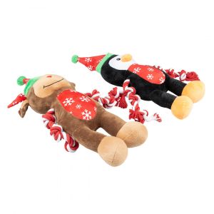 Jouet peluche pour chien pingouin et renne Duvoplus Xmas