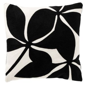 Dutch Decor Coussin - blanc en polyester 45x45 cm avec motif fleuri